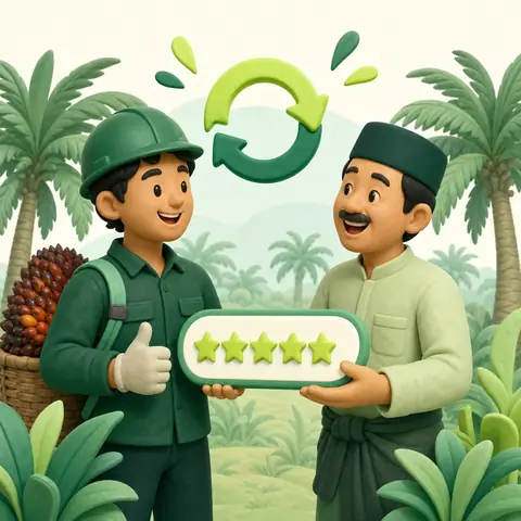Ilustrasi rating dan kepercayaan mitra